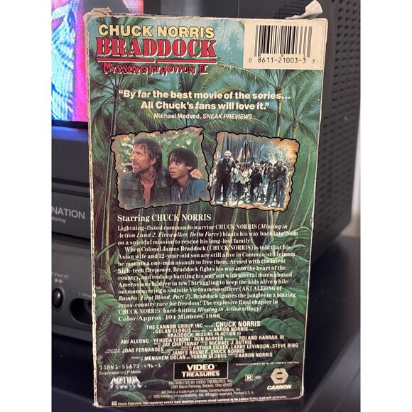 Chuck Norris Braddock VHS missing in action 3 1990 video treasures - Picture 2 of 3